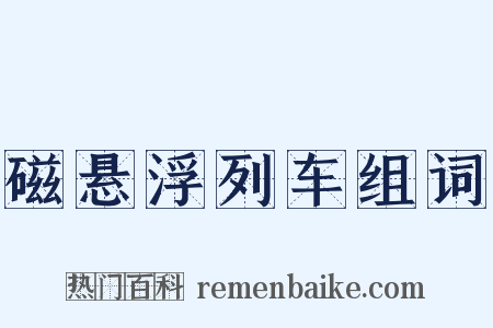 磁悬浮列车组词是什么意思的图片